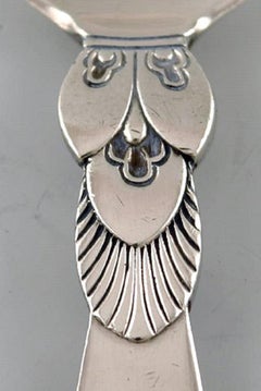 Early Georg Jensen "Cactus" Teaspoon in Sterling Silver, Four Pieces