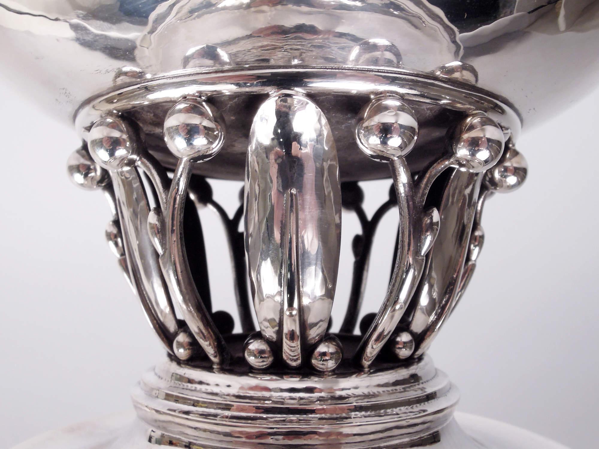 Early 20th Century Early Georg Jensen Danish Modern Silver Louvre Bowl