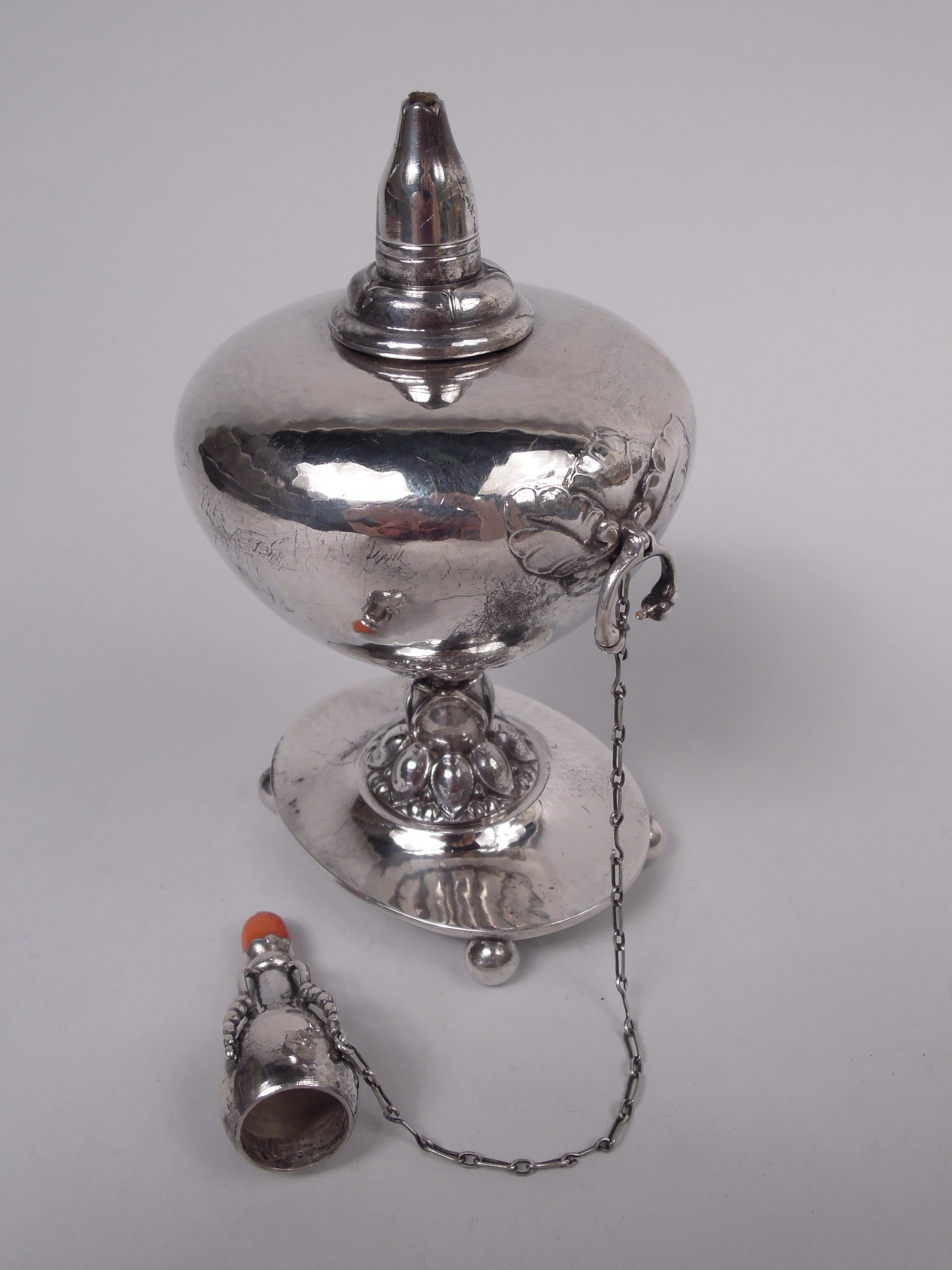 Scandinavian Modern Early Georg Jensen Danish Modern Sterling Silver Cigar Lighter For Sale