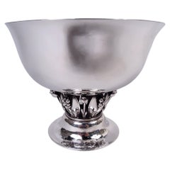 Early Georg Jensen Danish Modern Sterling Silver Grape Bowl
