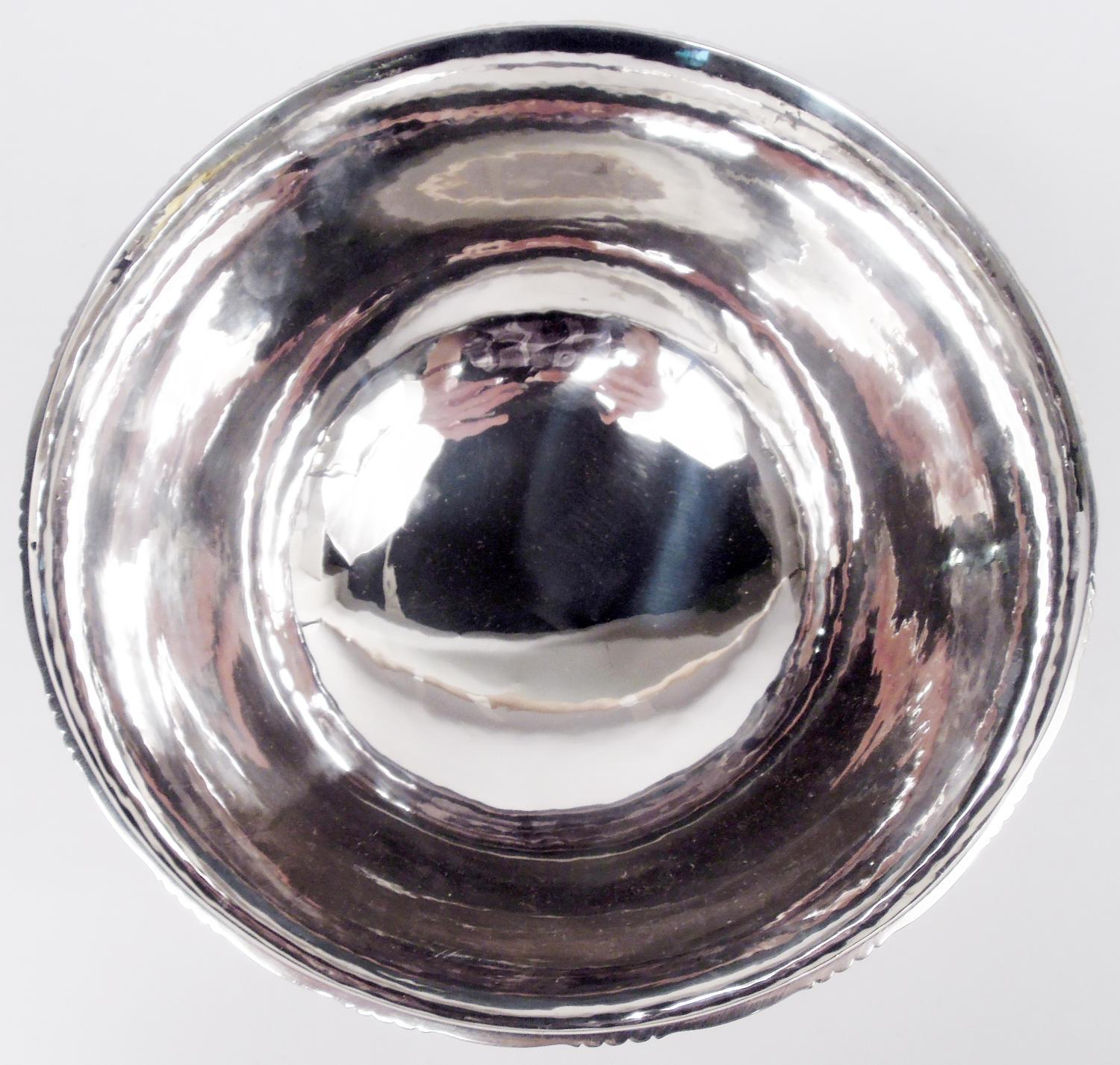 Scandinavian Modern Early Georg Jensen Danish Modern Sterling Silver Louvre Bowl For Sale