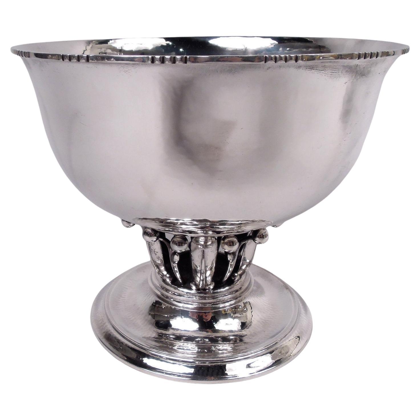 Early Georg Jensen Danish Modern Sterling Silver Louvre Bowl