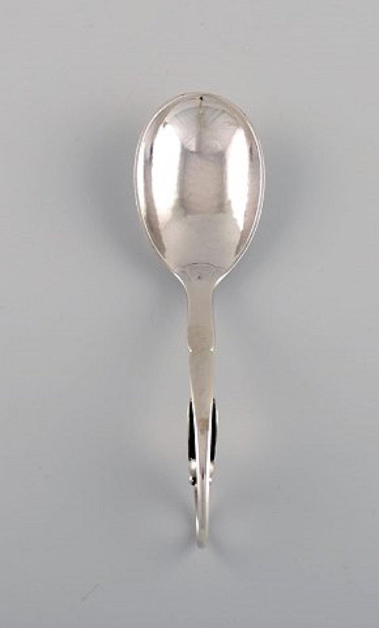 Art Nouveau Early Georg Jensen Jam Spoon in Sterling Silver, Dated 1904-1914