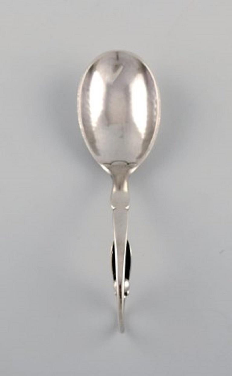 Art Nouveau Early Georg Jensen Jam Spoon in Sterling Silver, Dated 1915-1930