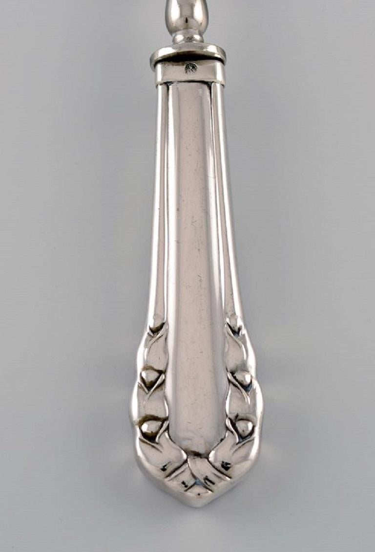 Art Nouveau Early Georg Jensen Lily of the Valley Cheese Slicer in Silver For Sale