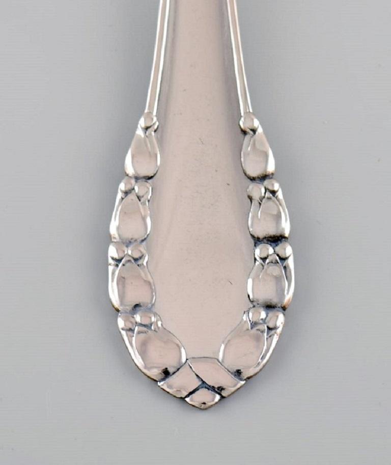 Art Nouveau Early Georg Jensen Lily of the Valley Dinner Fork in Silver, 16 Forks Available