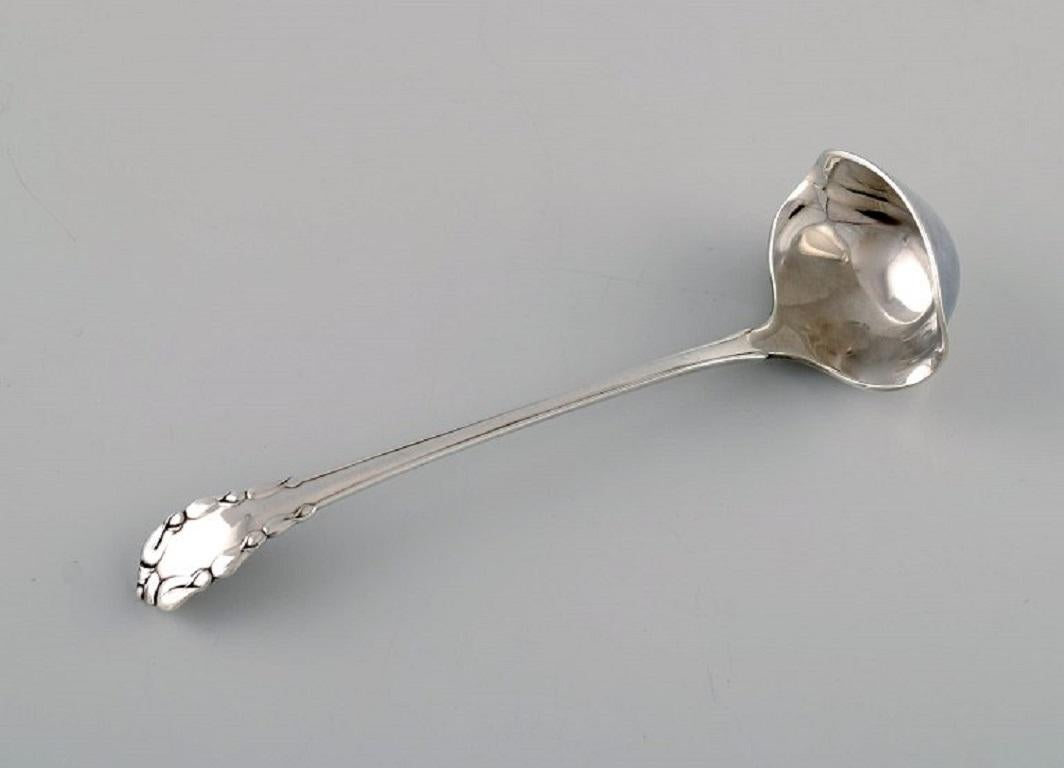 Art Nouveau Early Georg Jensen Lily of the Valley Sauce Spoon in Sterling Silver For Sale
