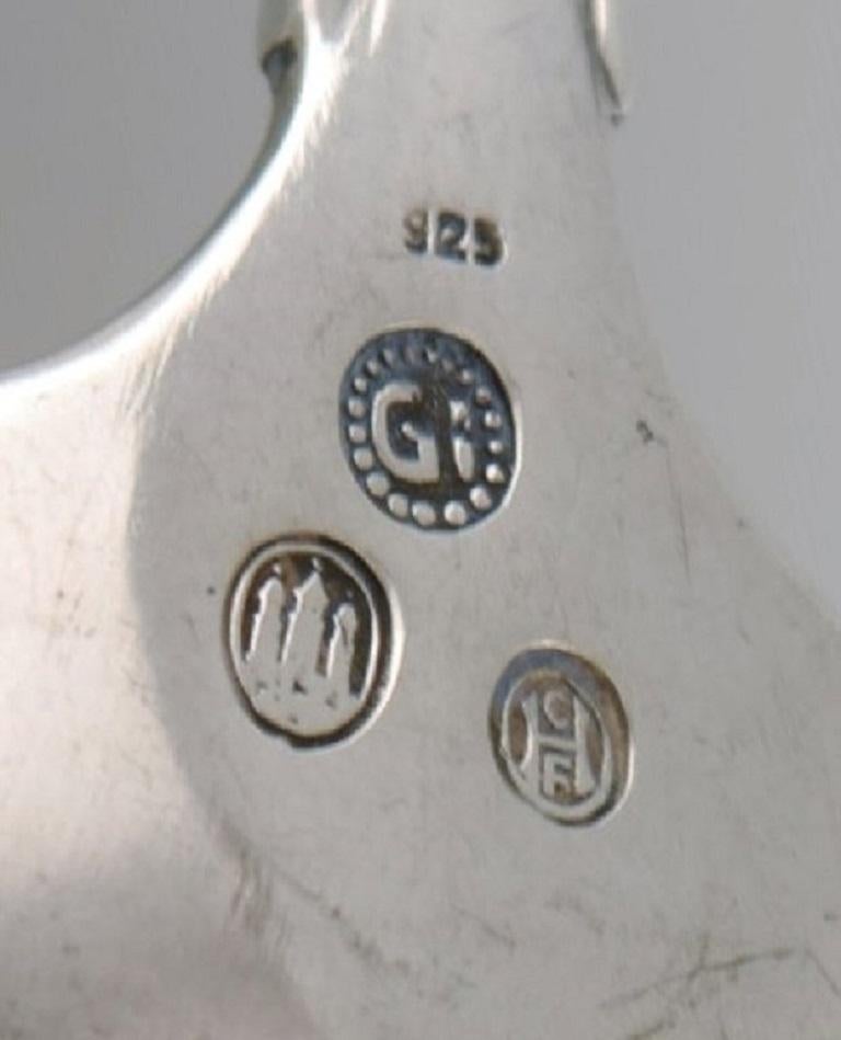 Early Georg Jensen Lily of the Valley Sauce Spoon in Sterling Silver In Excellent Condition For Sale In Copenhagen, DK
