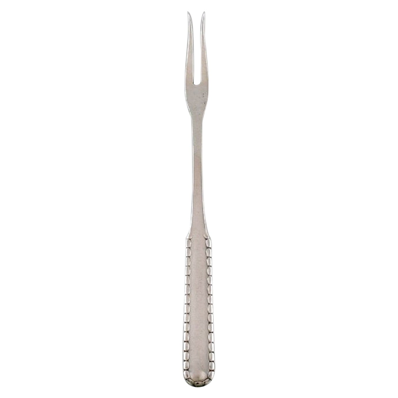 Forchetta per carne fredda in corda di Georg Jensen in argento, 830, datata 1915-1930