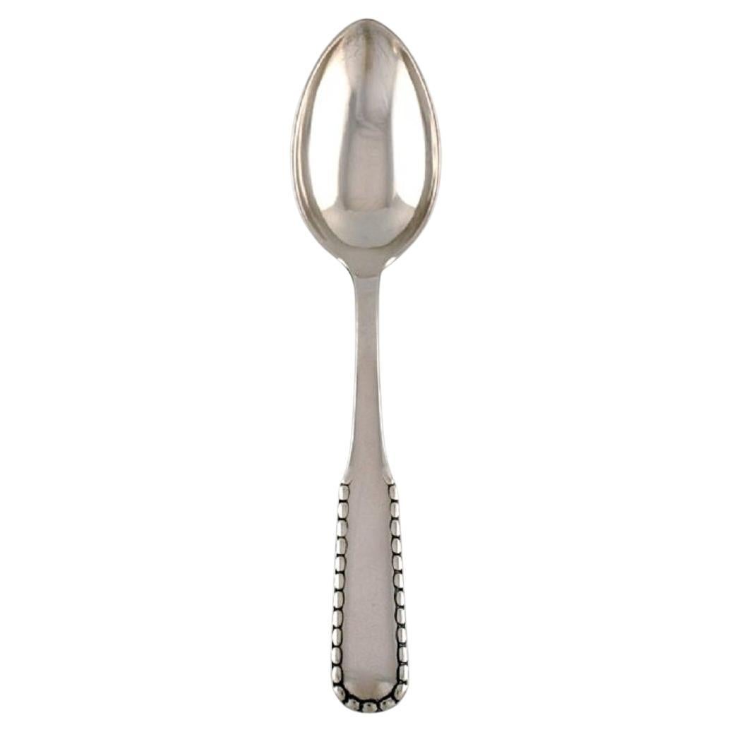 Early Georg Jensen Rope Dessert Spoon in Silver 830, Three Spoons Available