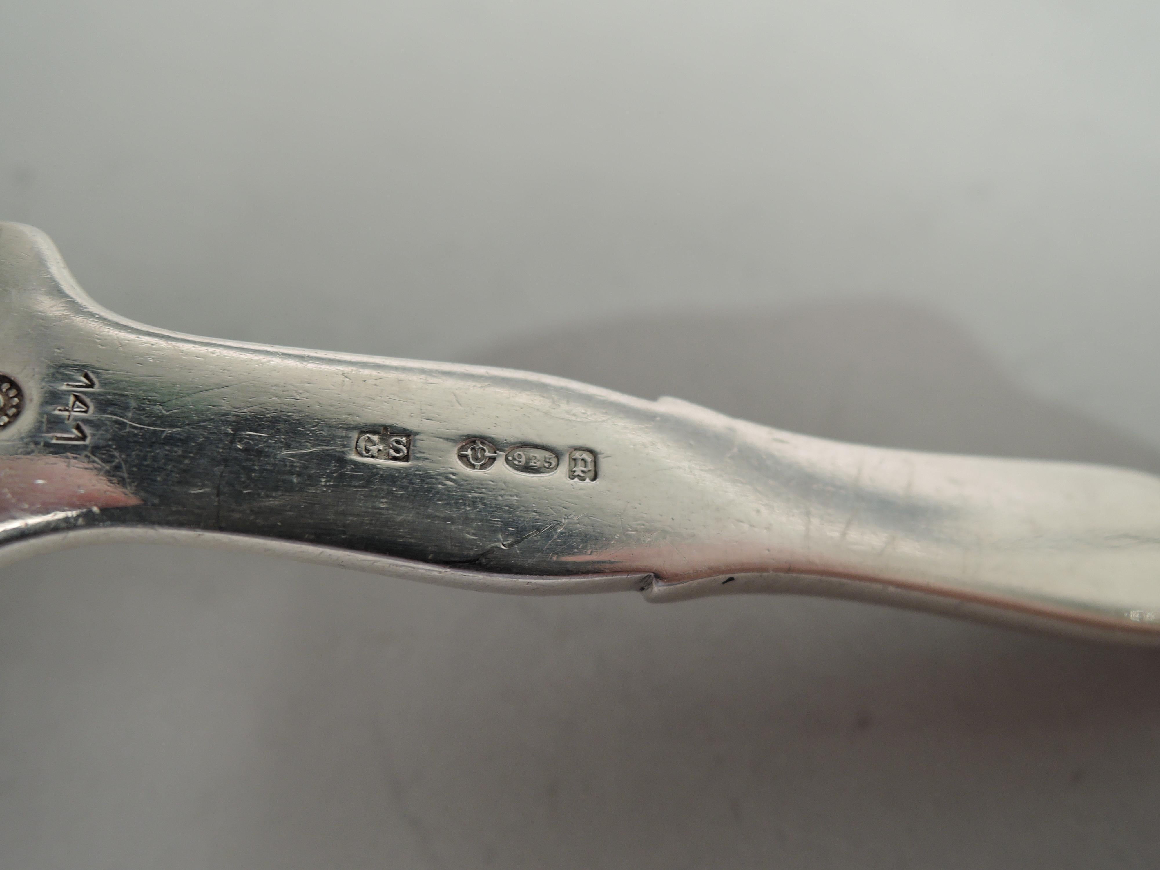 Danish Early Georg Jensen Serving Fork with English Import Marks