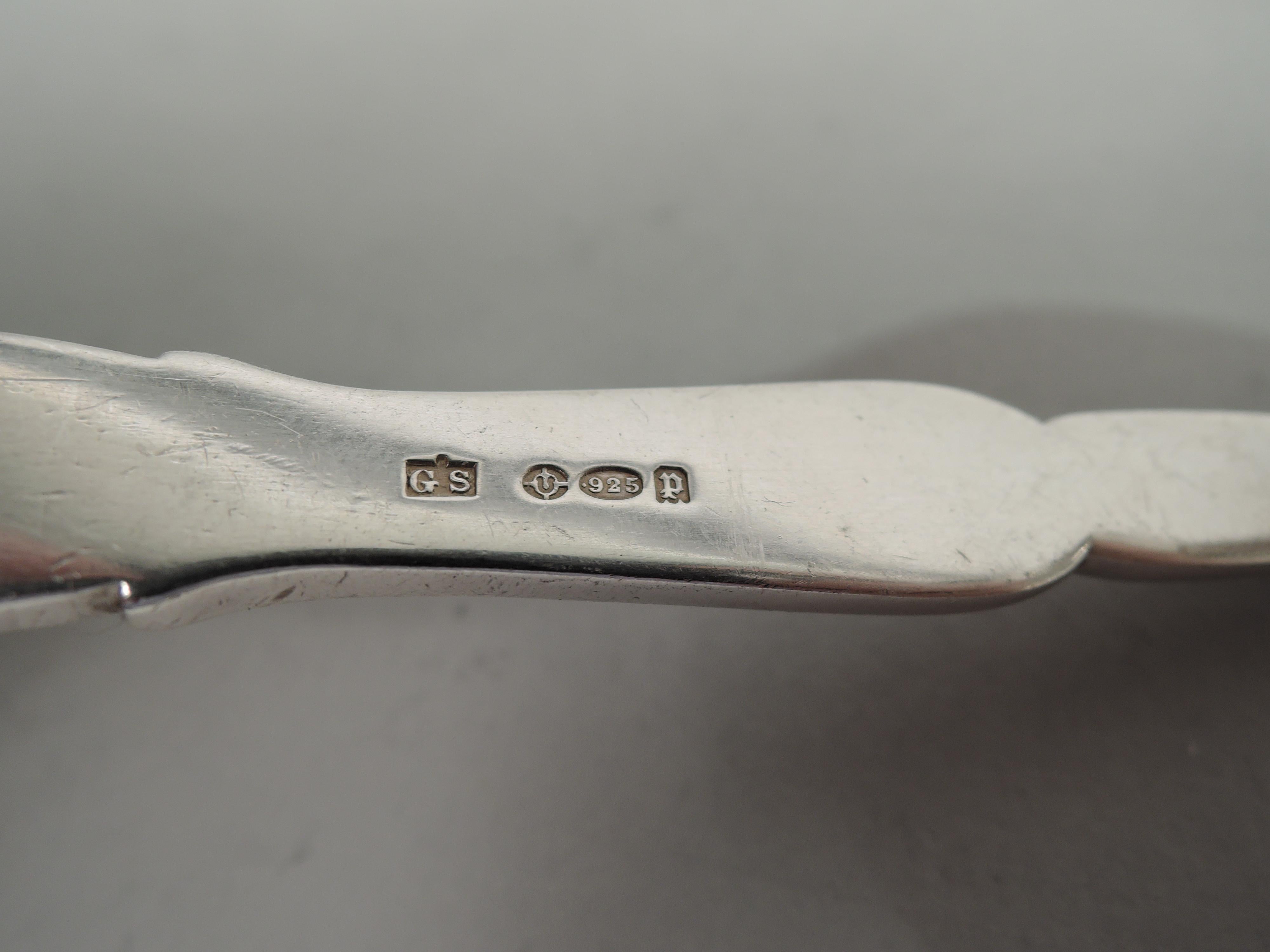 Early Georg Jensen Serving Spoon with English Import Marks In Good Condition In New York, NY