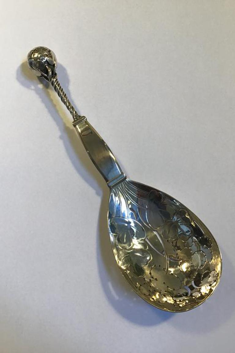 Cucchiaio ornamentale d'argento Georg Jensen n. 35, di prima qualità In condizioni buone in vendita a Copenhagen, DK