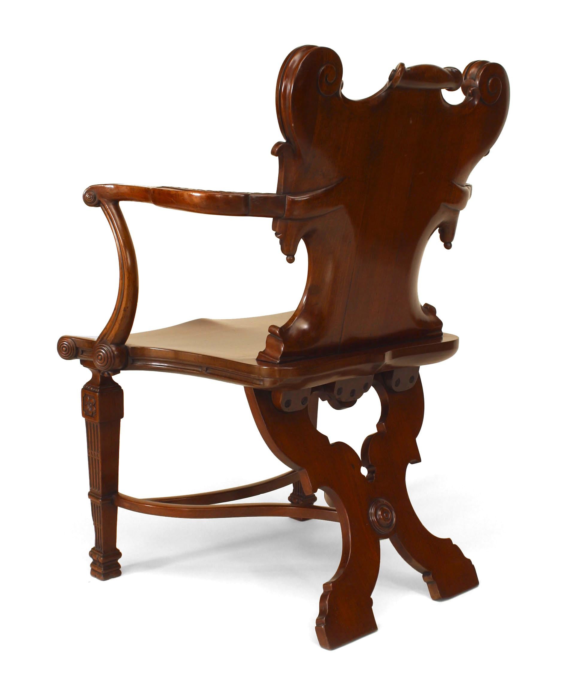 English Georgian Mahogany Arm Chair In Good Condition In New York, NY