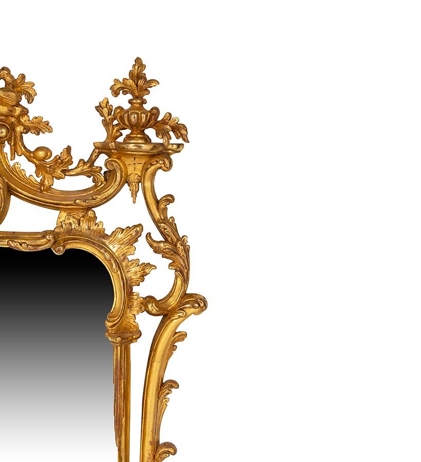 18th Century Early George III Giltwood Mirror For Sale