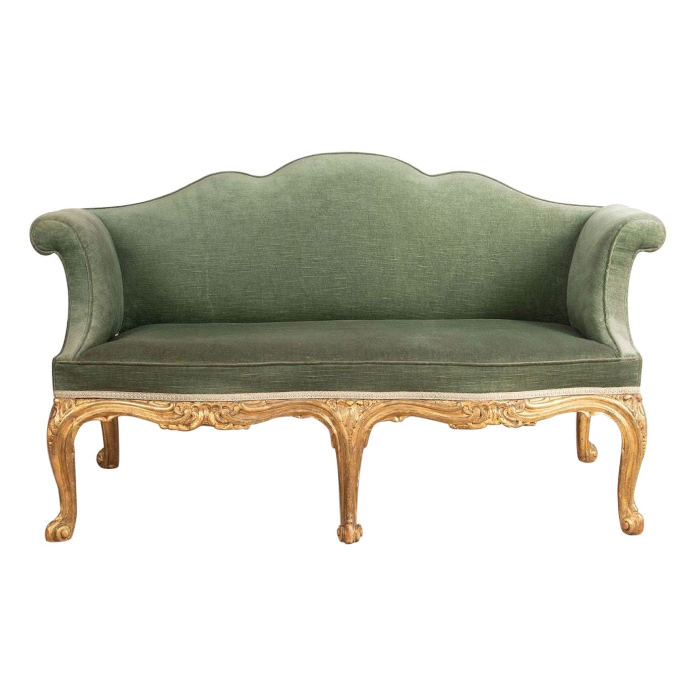 Early George III Giltwood Settee