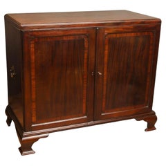 Antique Early George III Mahogany Low Linen Press