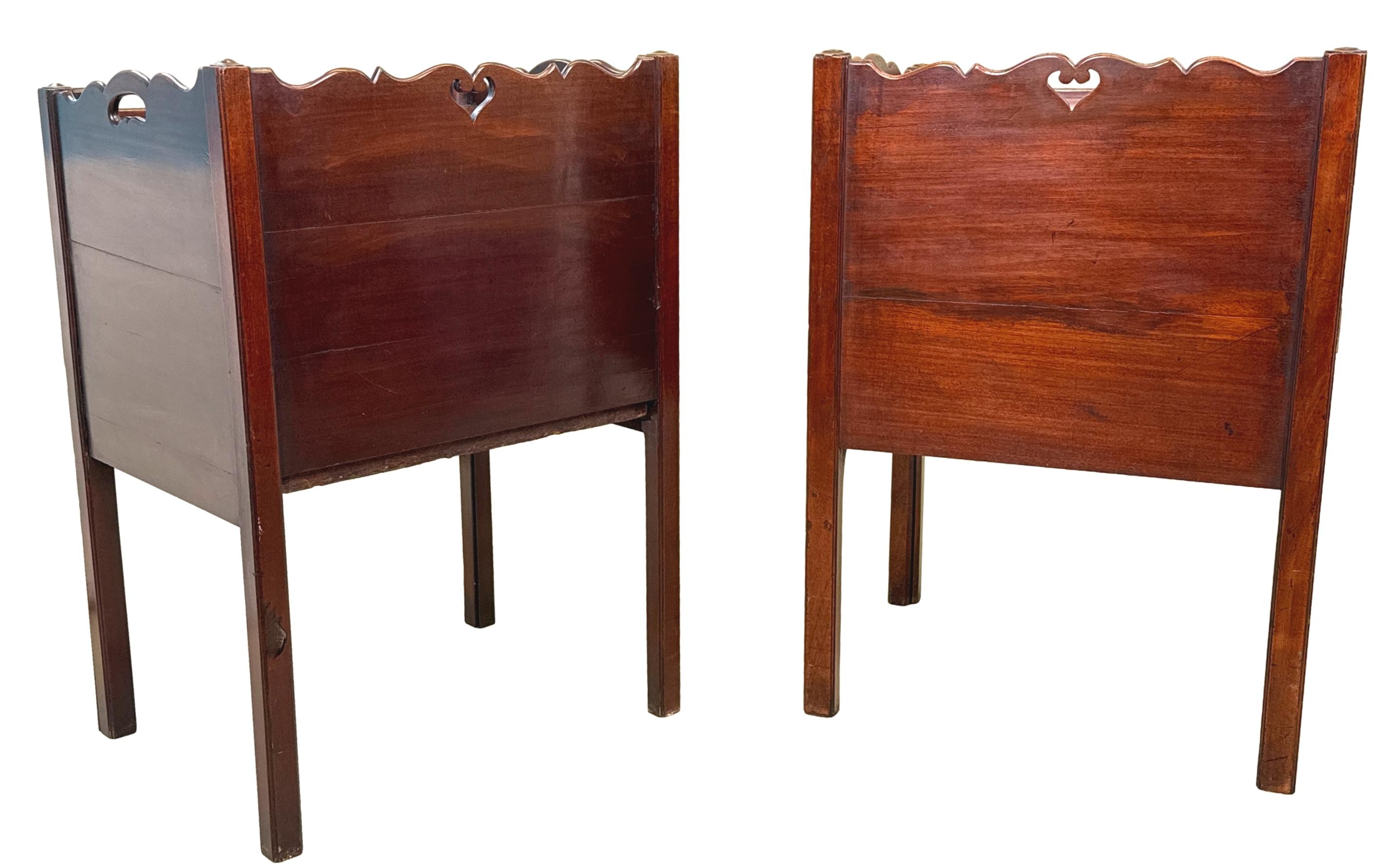 Early George III Pair Of Mahogany Bedside Night Tables 6