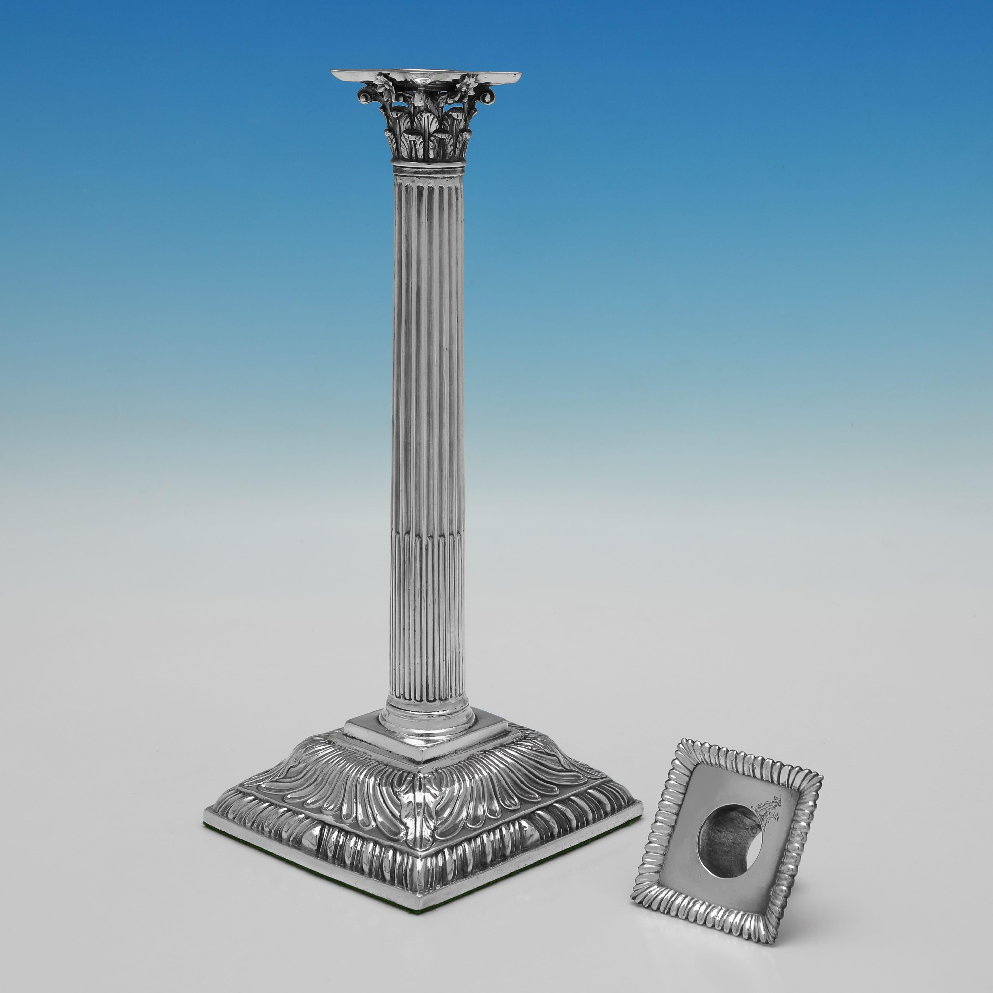 Candelieri in argento sterling del primo periodo di Giorgio III realizzati da Emick Romer nel 1763 In condizioni buone in vendita a London, London