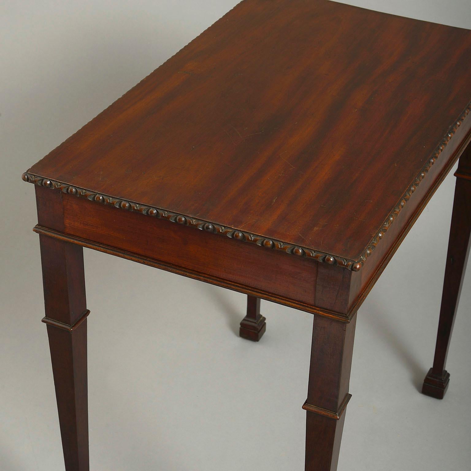 Hand-Carved Early George III Style Mahogany Table