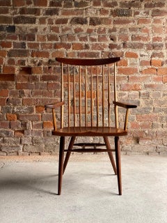 Early George Nakashima New Chair Armchair American Black Walnut USA circa 1967