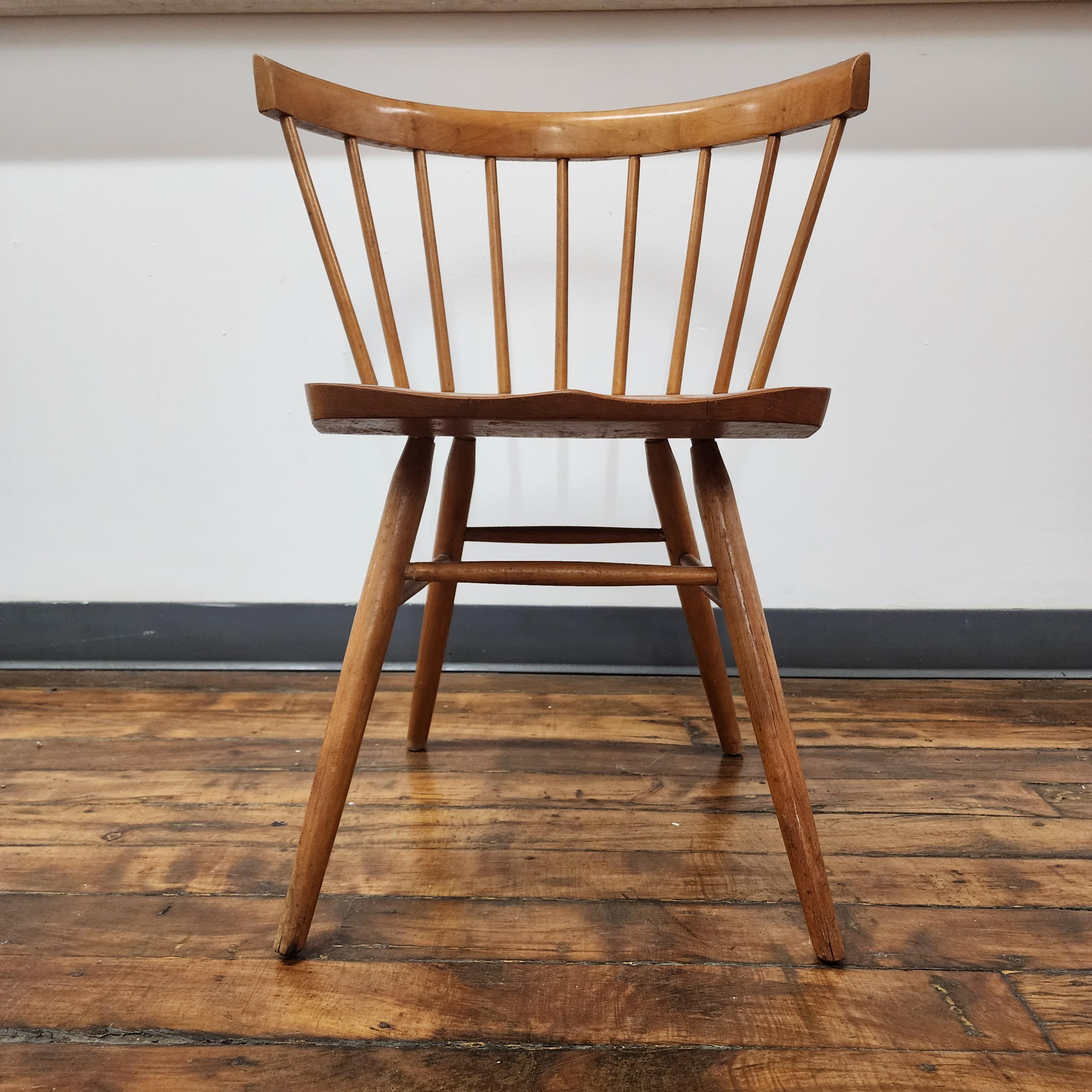 Early George Nakashima Straight Chair for Knoll Associates  In Good Condition For Sale In Philadelphia, PA