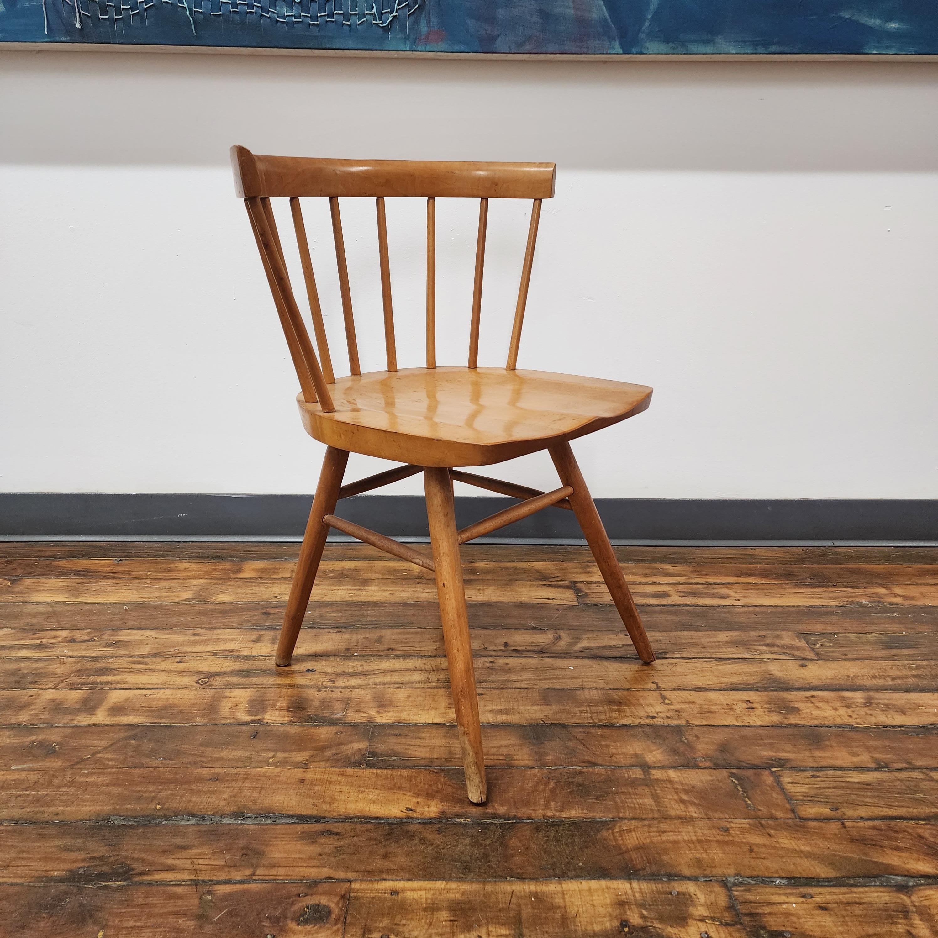 Birch Early George Nakashima Straight Chair for Knoll Associates  For Sale