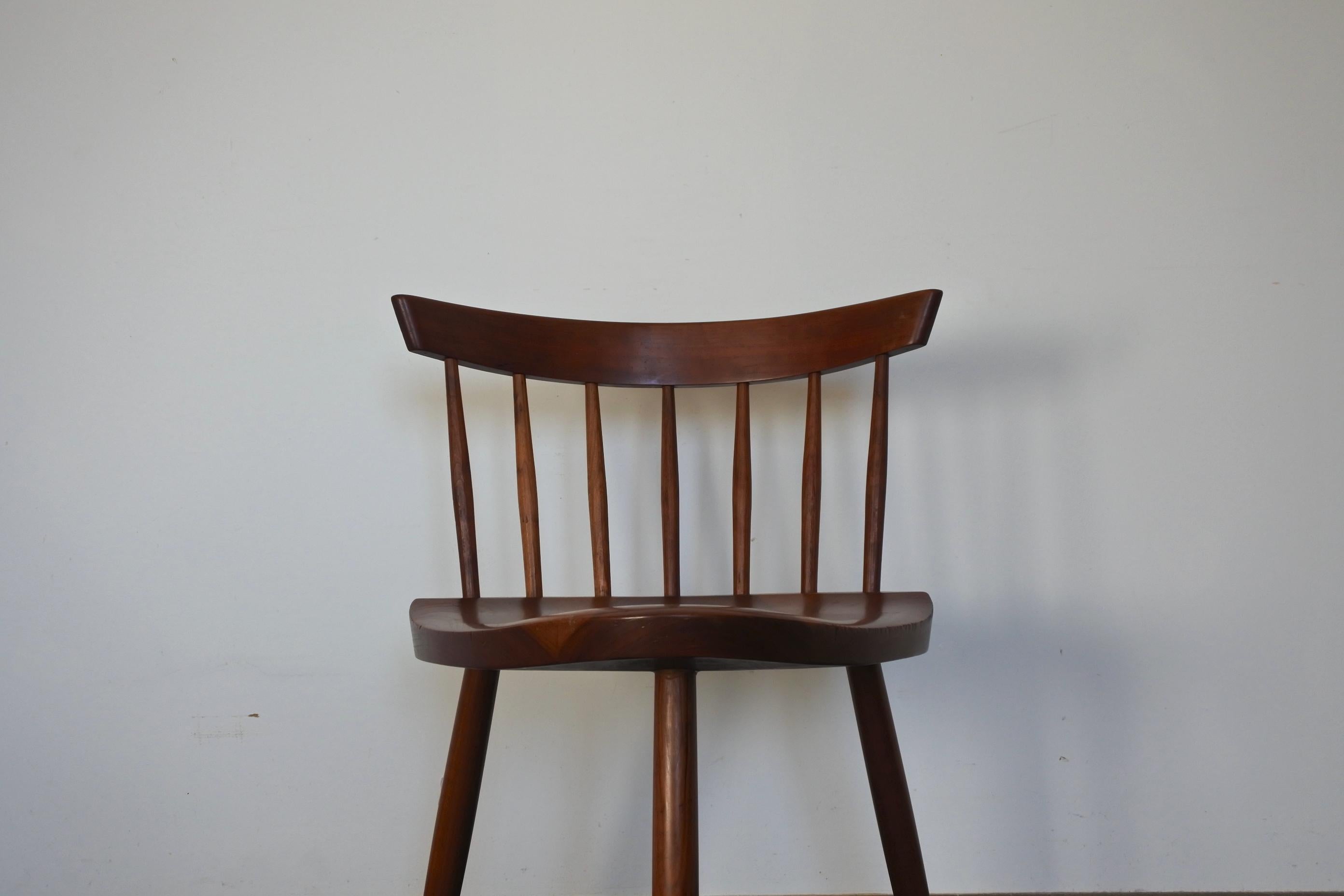 Early George Nakashima Studio Mira Nakashima Mira Chair in Cherry In Good Condition In La Teste De Buch, FR