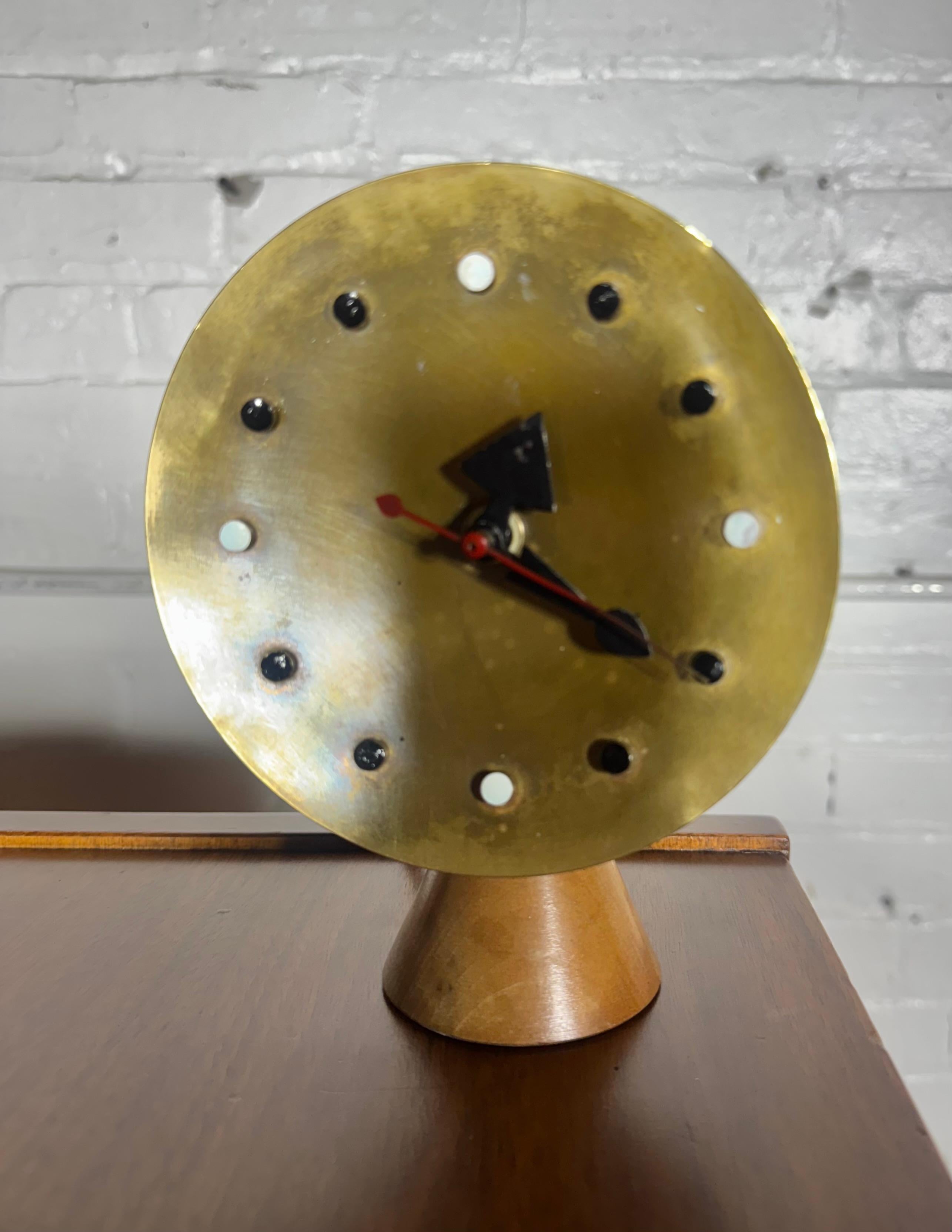 Mid-Century Modern Early George Nelson Howard Miller Table Desk Clock 1949/1950 Mid Century Modern For Sale