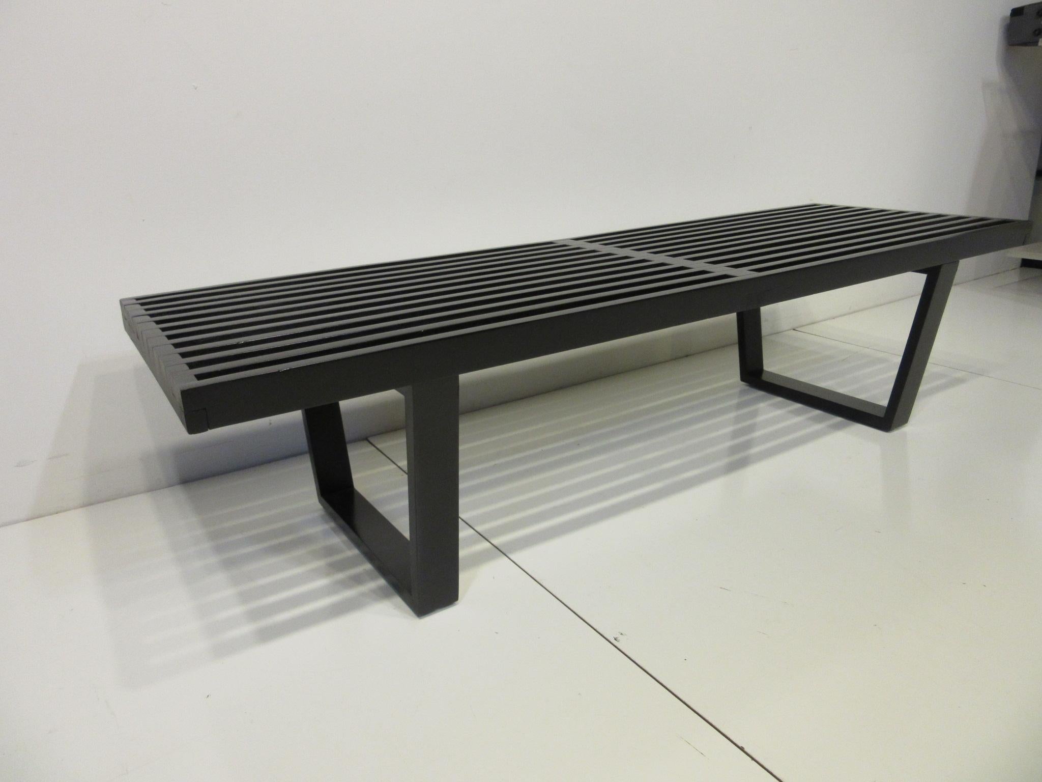 Early George Nelson Slat Bench / Coffee Table for Herman Miller In Good Condition In Cincinnati, OH