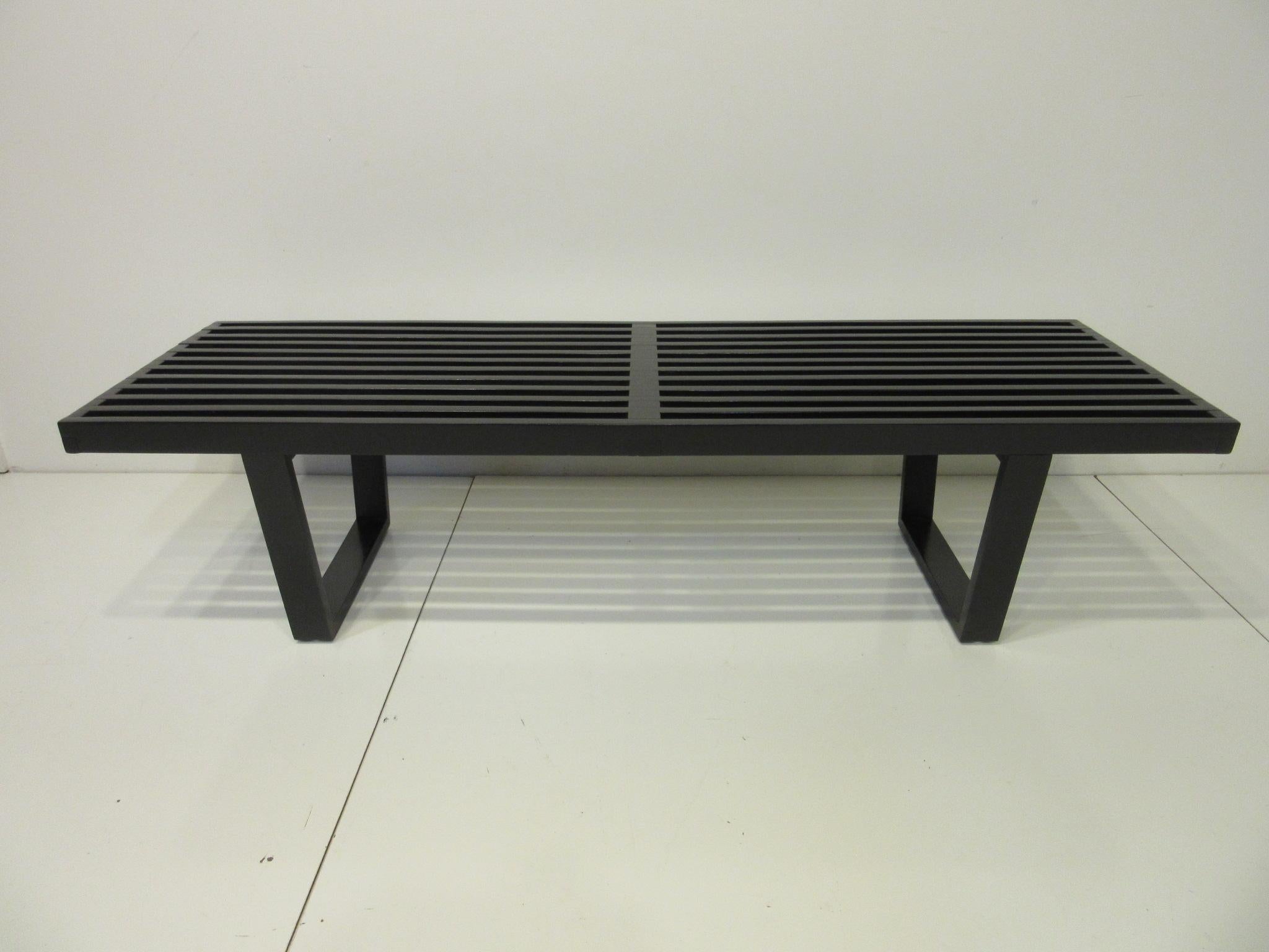 Early George Nelson Slat Bench / Coffee Table for Herman Miller 1