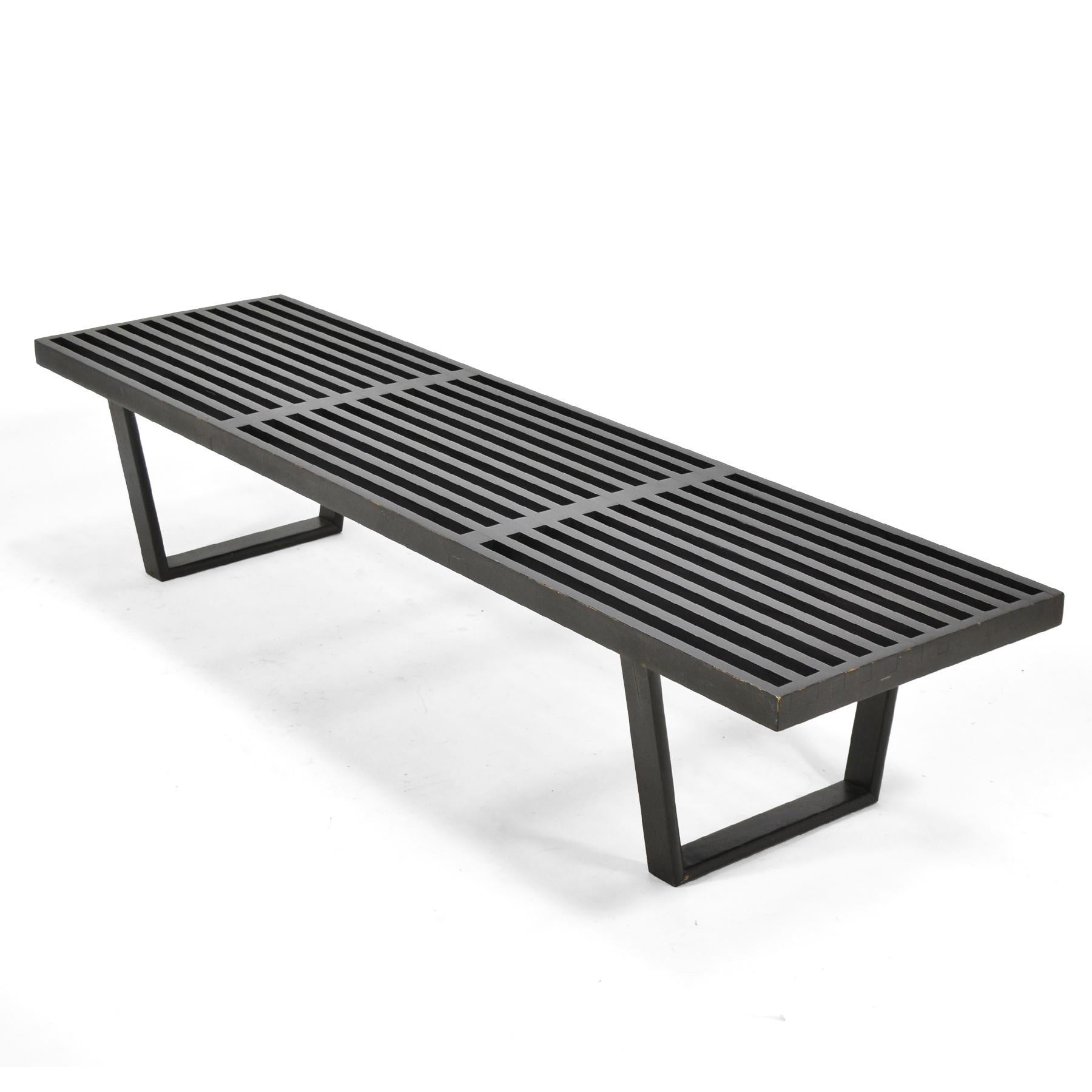 Introduced in 1946, the slat platform bench was one of Nelson's first designs for Herman Miller after becoming their design director. Intended to serve as a table, a seat, or a base for case goods, its countless imitations over the years are a
