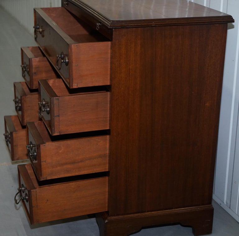 Early 1800s Flamed Hardwood Knee Hole Desk Pull Out Writing