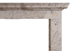 Early Georgian Fireplace in Heavily Veined Statuary Marble