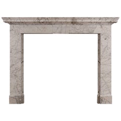 Early Georgian Fireplace in Heavily Veined Statuary Marble
