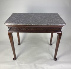 Early Georgian mahogany marble top Hall or Side Table
