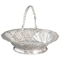 Early Georgian Silver Basket, London 1761 by William Plummer