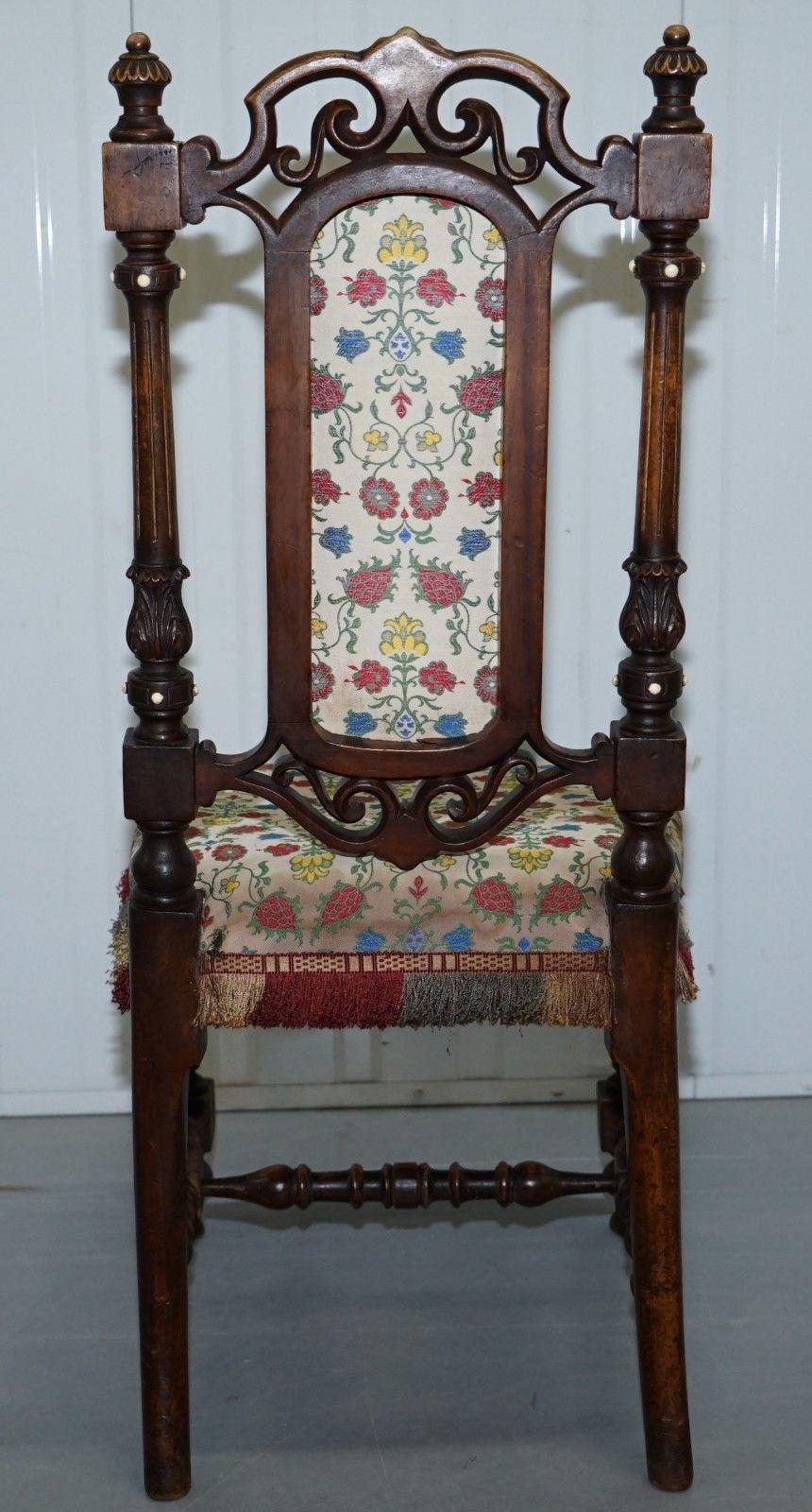 Early Georgian Single Chair Highly Carved and Detailing Walnut, circa 1800 4