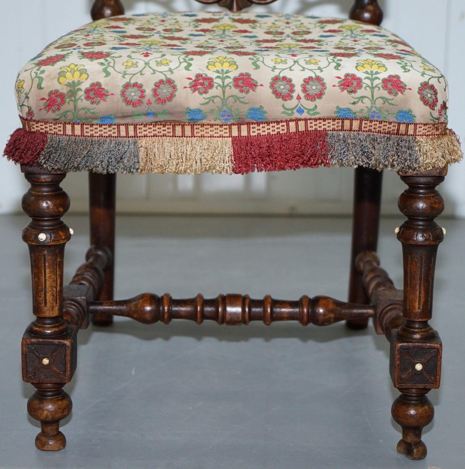 Early Georgian Single Chair Highly Carved and Detailing Walnut, circa 1800 1