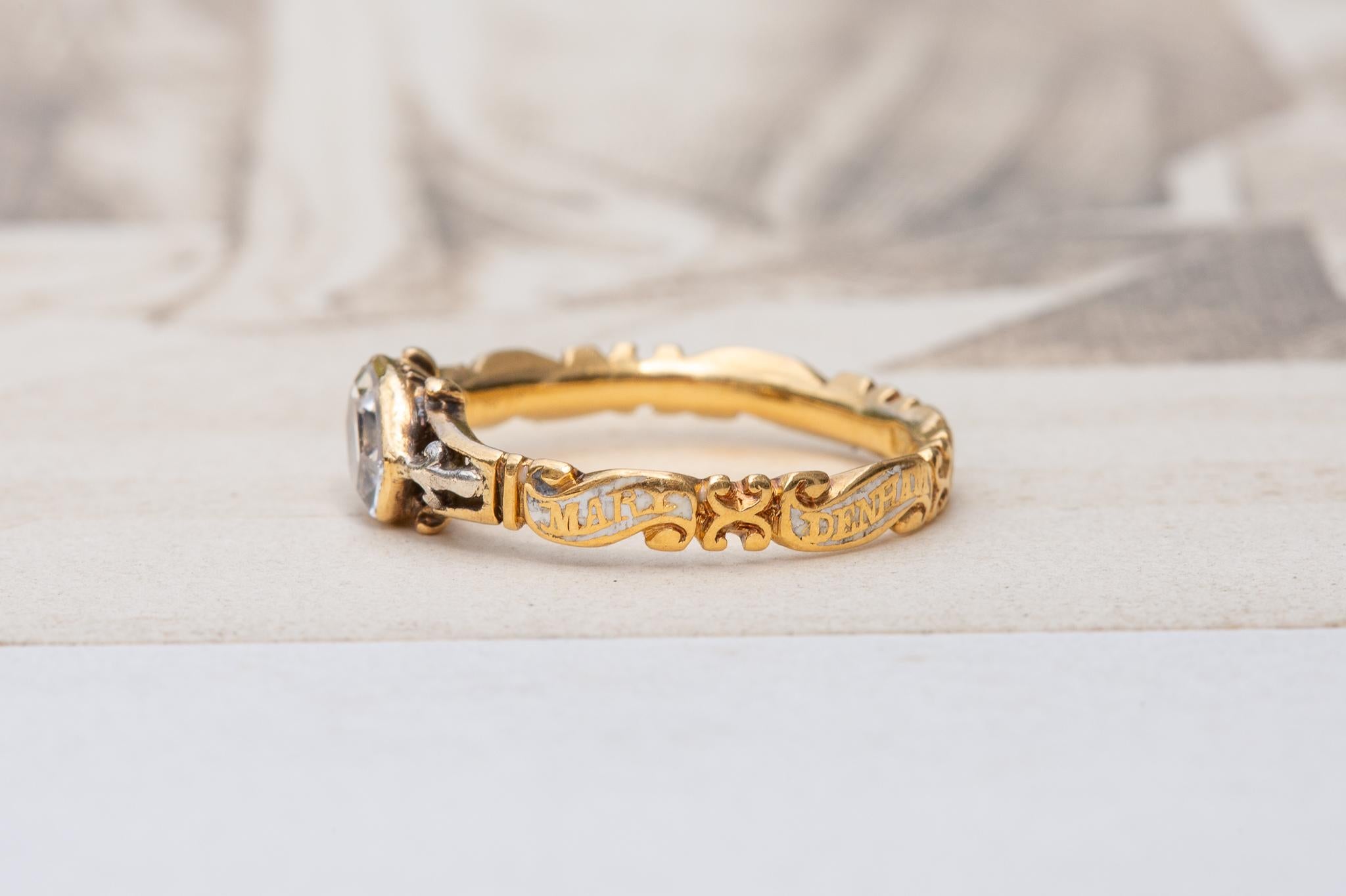 Early Georgian Skull and Crossbones Stuart Crystal Mourning Ring c.1740 1