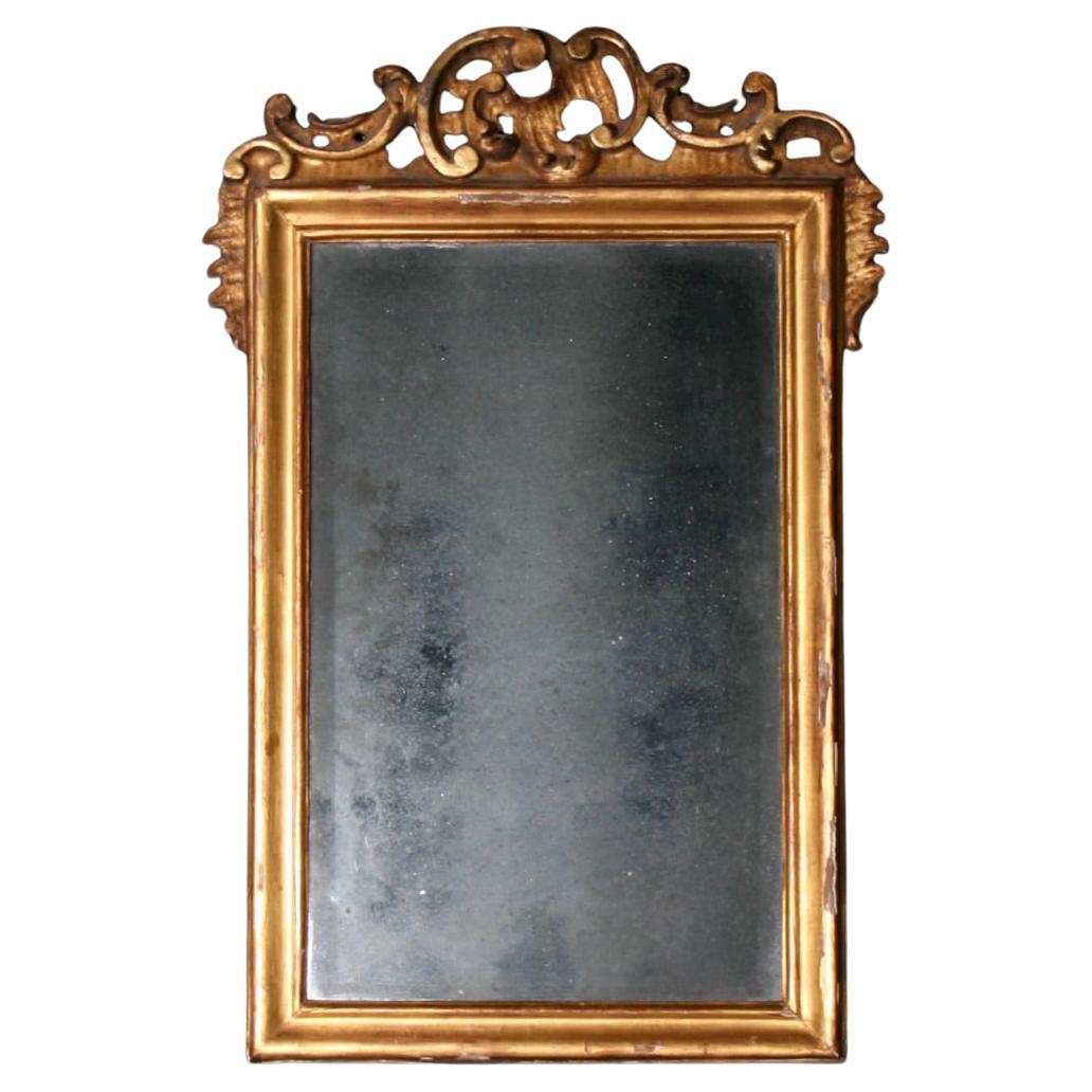 Early Georgian Wall Mirror with original Mercury Plate