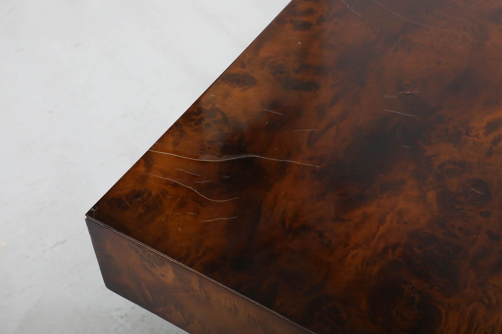 Escritorio antiguo Gerard Van Den Berg para Montis de madera burilada con patas de aluminio fundido en venta 6