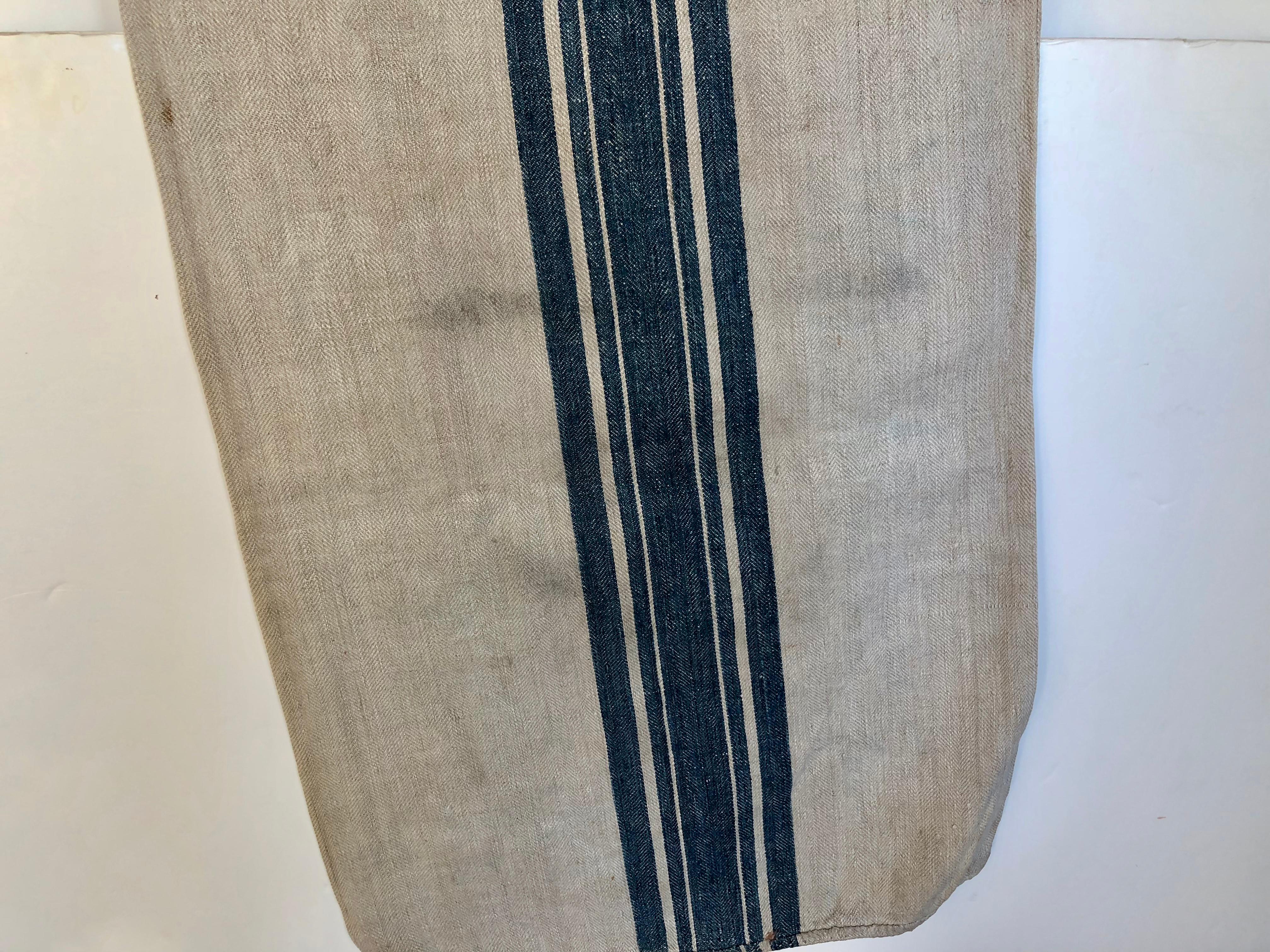 Early German Handwoven Grain Sack with Original Calligraphy and Graphics, Horse For Sale 3