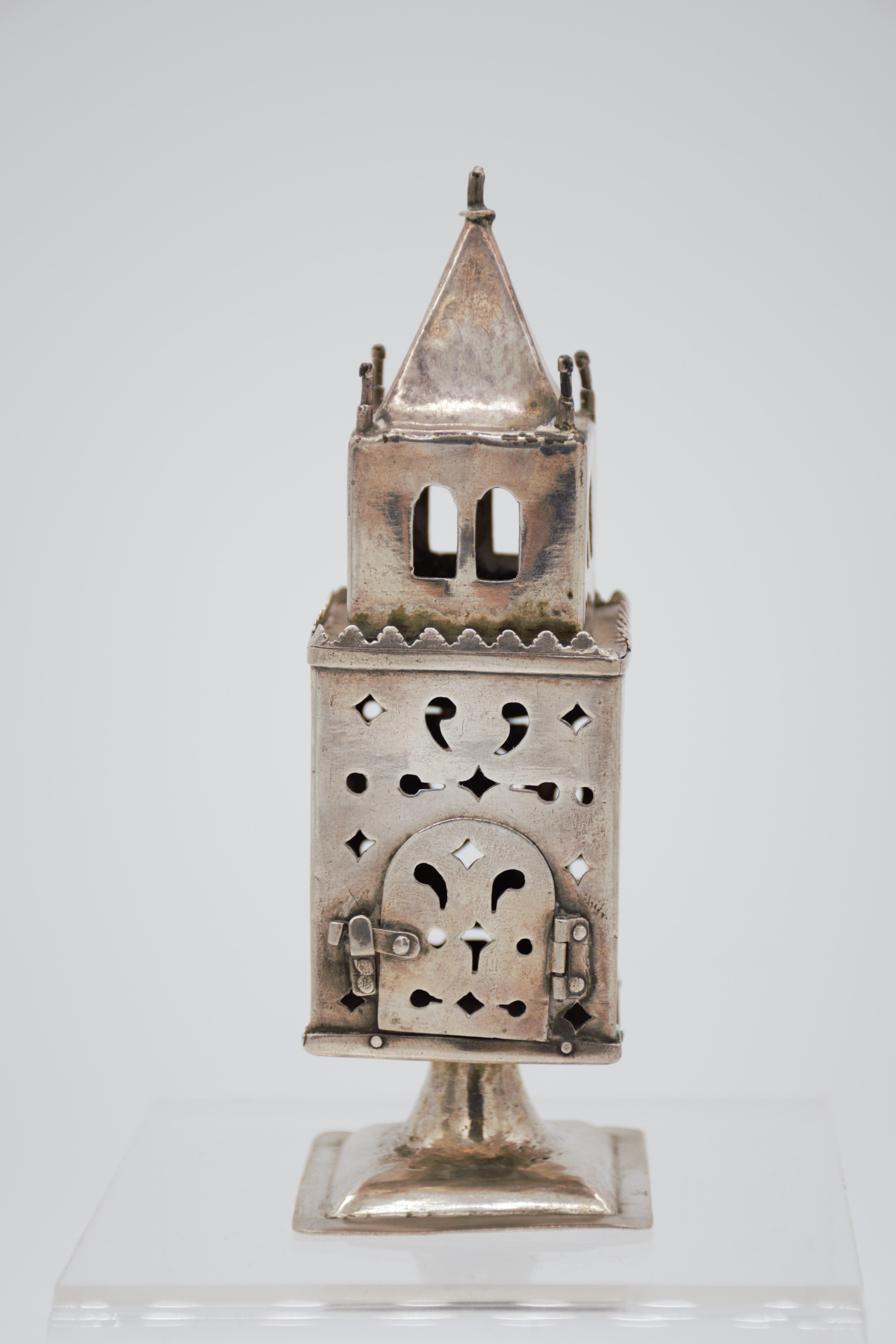 Hand-Carved  Early German Silver Augsburg Baroque Spice Tower, Hans Jacob Ernst , circa 169 For Sale