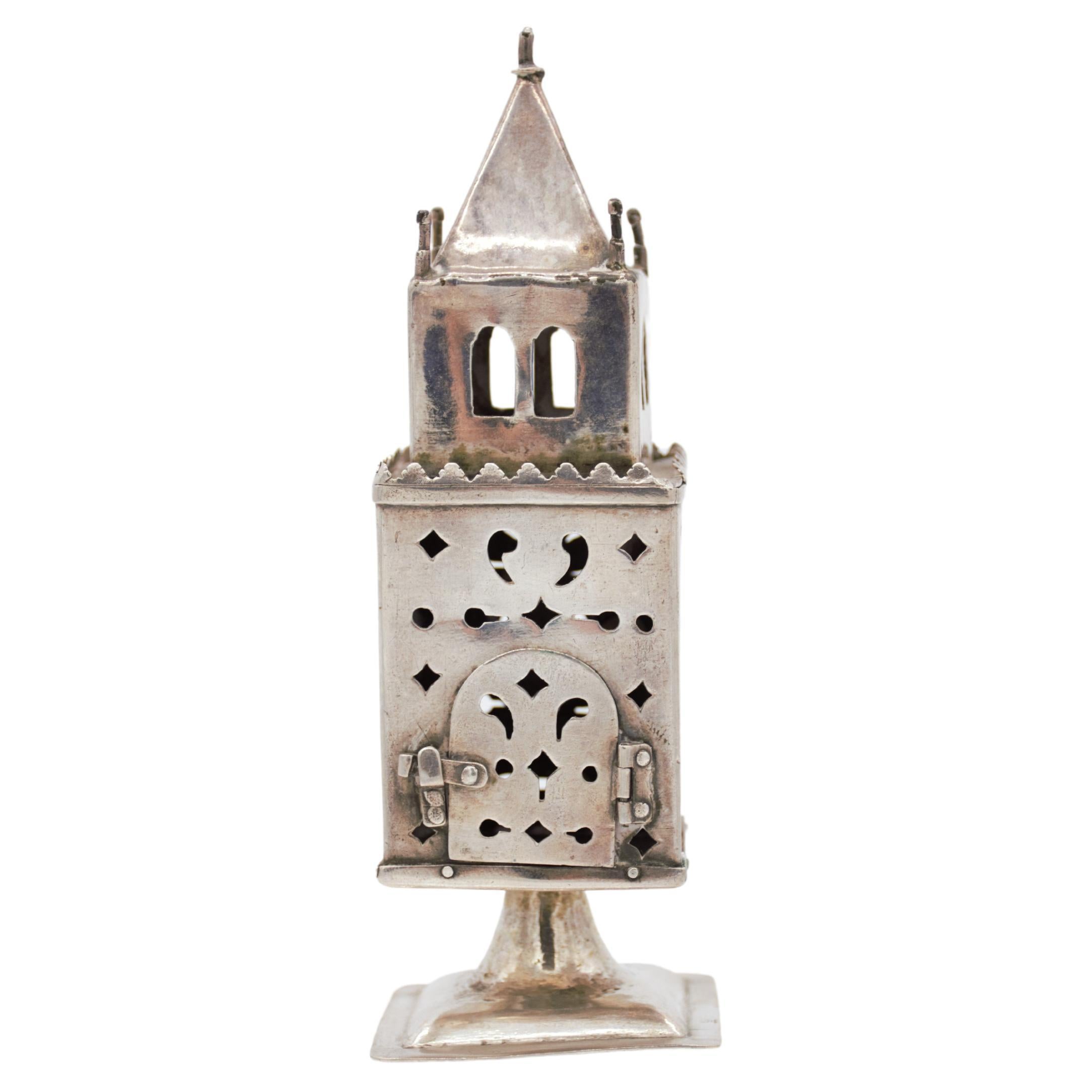  Early German Silver Augsburg Baroque Spice Tower, Hans Jacob Ernst , circa 169 For Sale