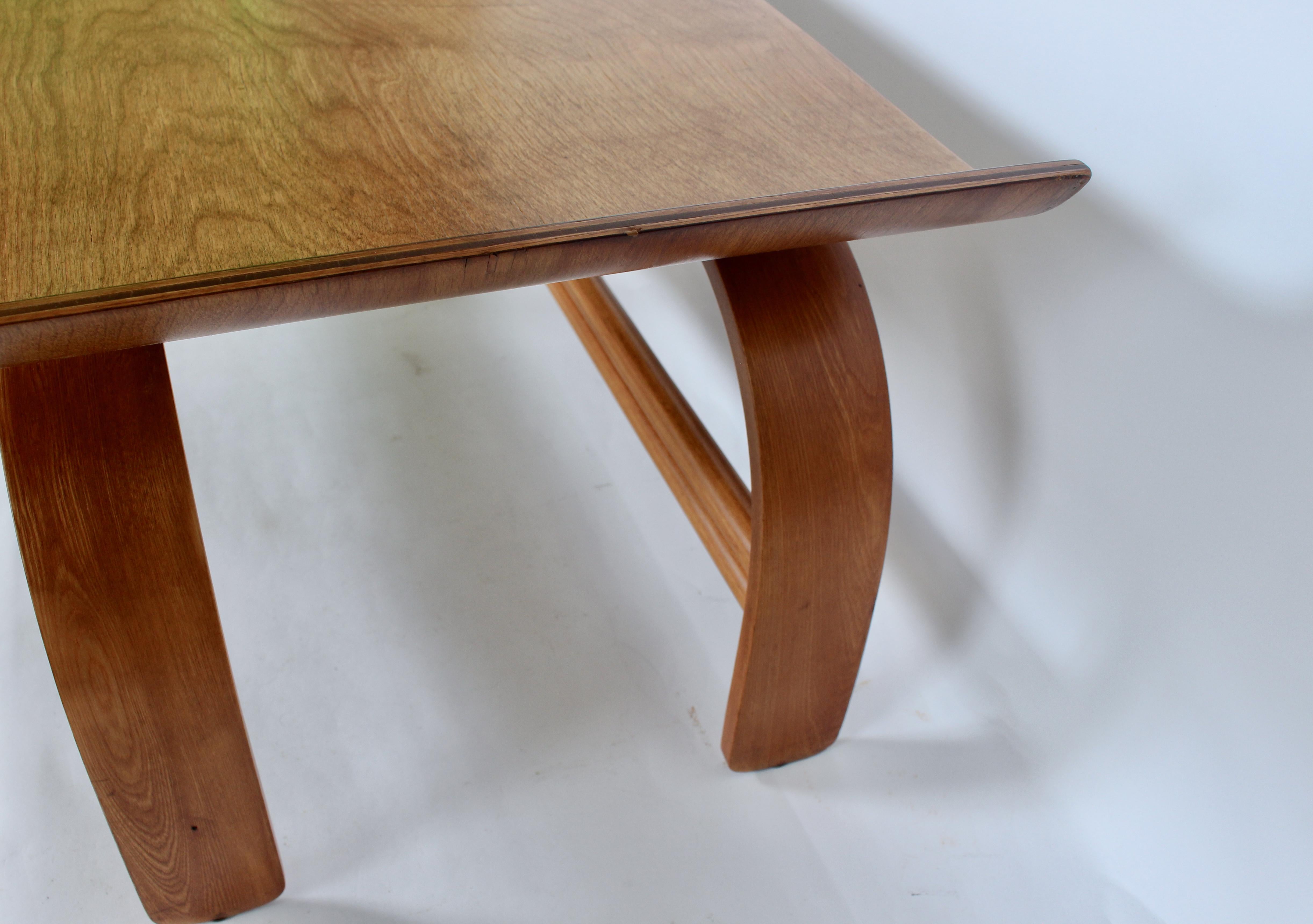 Early Gilbert Rohde for Heywood Wakefield Bentwood Coffee Table For Sale 9