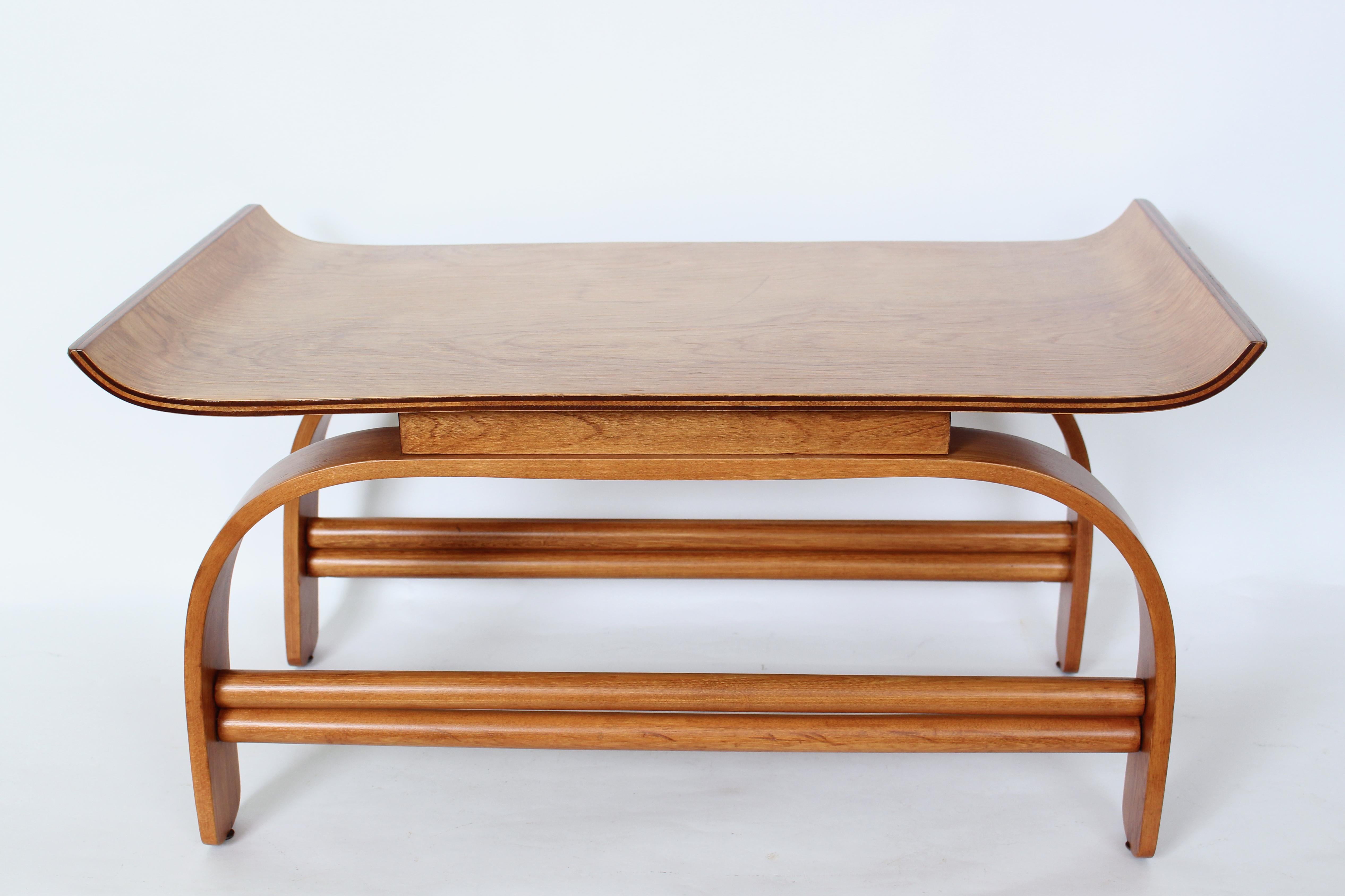 American Early Gilbert Rohde for Heywood Wakefield Bentwood Coffee Table For Sale