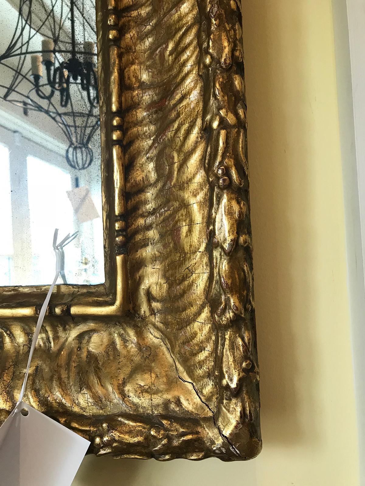 19th Century Early Giltwood Frame as Mirror