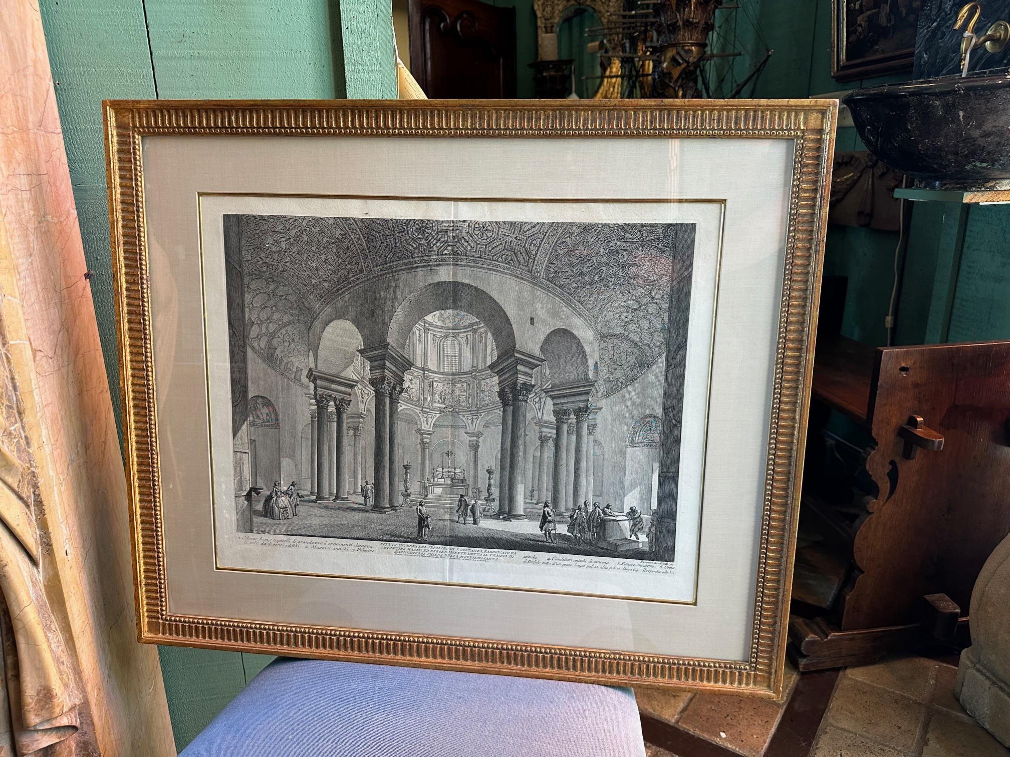Decoración mural temprana Giovanni Battista Piranesi Castel Sant'Angelo Veduti Di Roma en venta 3