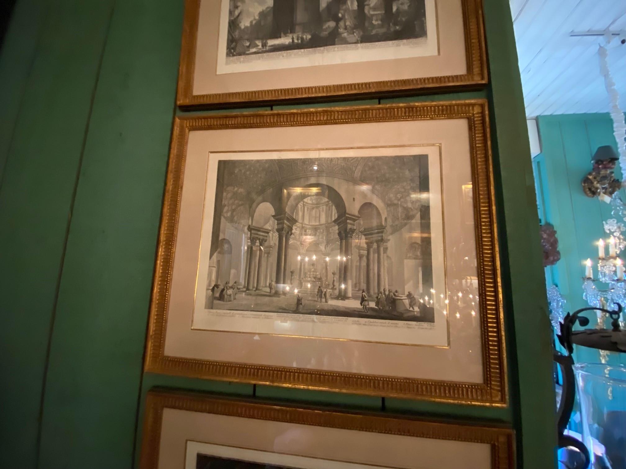Decoración mural temprana Giovanni Battista Piranesi Castel Sant'Angelo Veduti Di Roma en venta 7